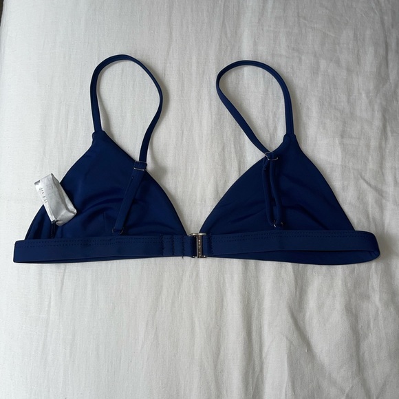 Mara Hoffman Triangle Bathing Suit Top - Navy - Picture 2 of 4